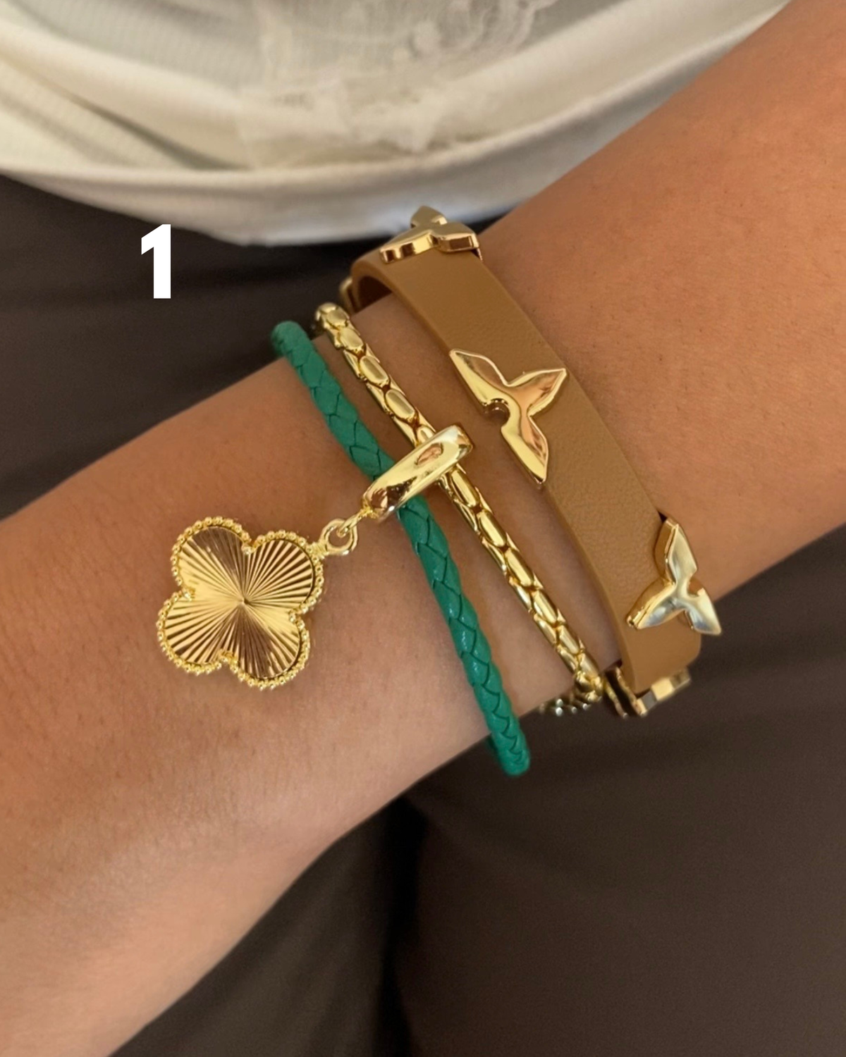 Clover & Lv Bracelet Stack (Set of 2)