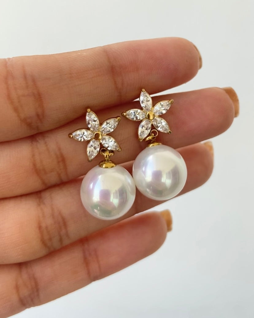 Floral Drop Earring