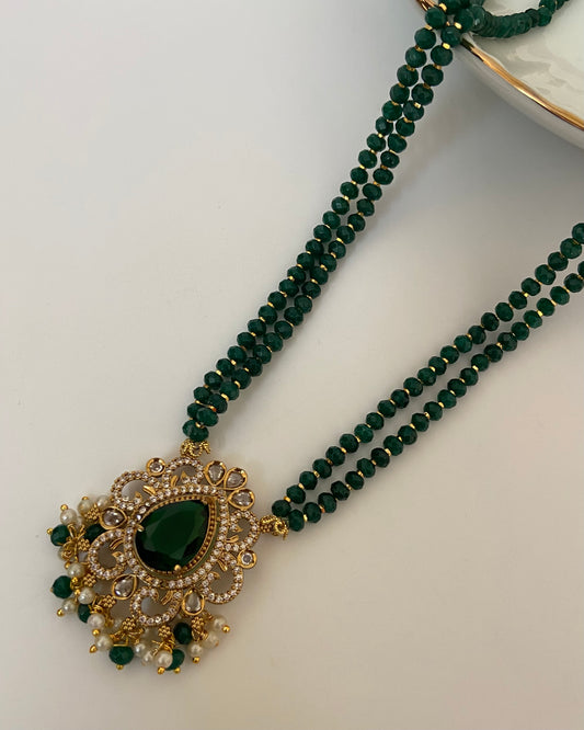 Emerald Beaded Necklace