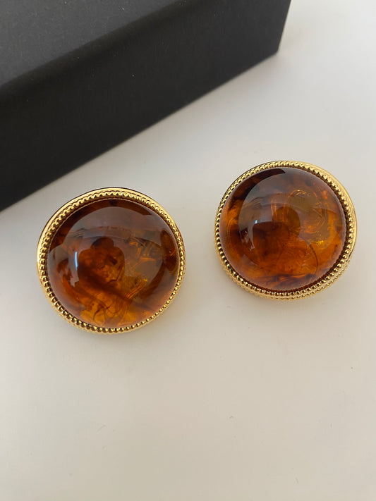 Circle Brown Earring