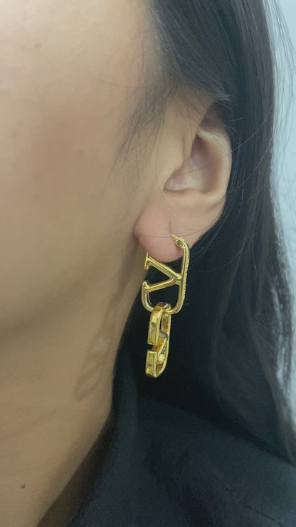 Classic V Hoop Earring
