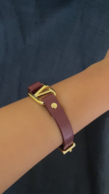 V Tino Belt Bracelet - Wine