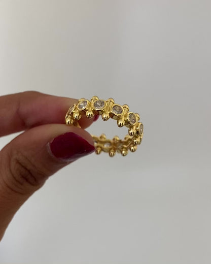 Studded Adjustable Ring