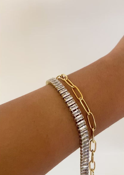 Double Layered Crystal Bracelet