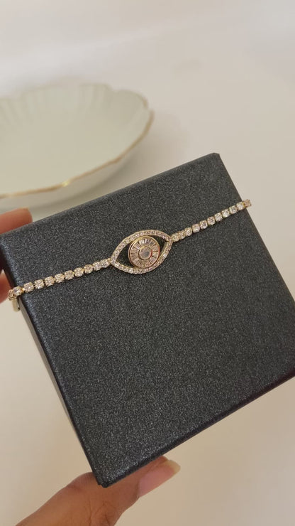 Evil Eye Crystal Adjustable Bracelet
