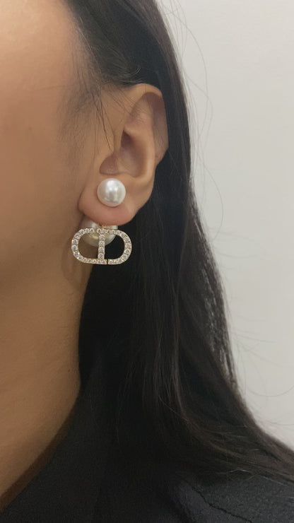 CD Pearl luxe Earring ( 2 in 1)