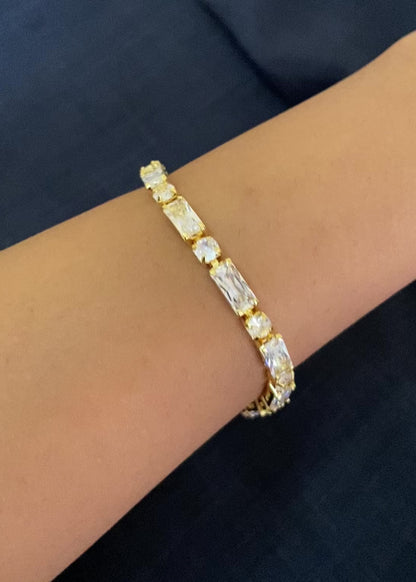 Studded Brick Tennis Bracelet