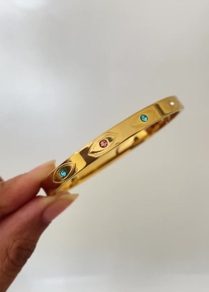 Evil Eye Bangle Bracelet