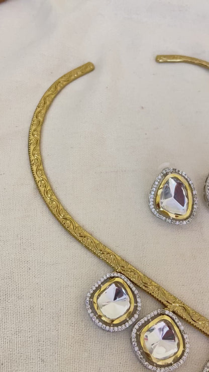 Uncut Ad stone Golden Hasli Set