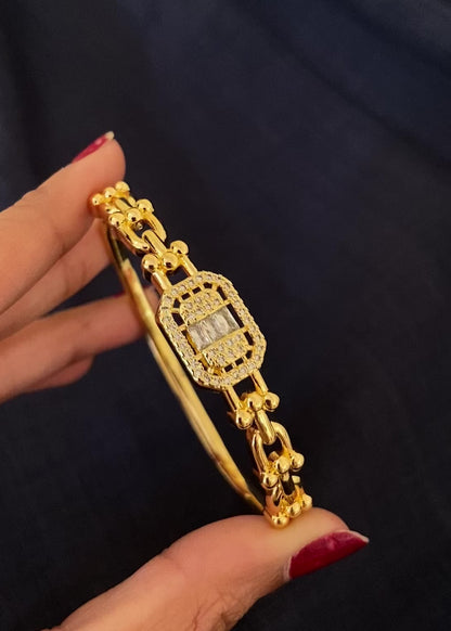 Gold-Plated Cubic Zirconia Bracelet