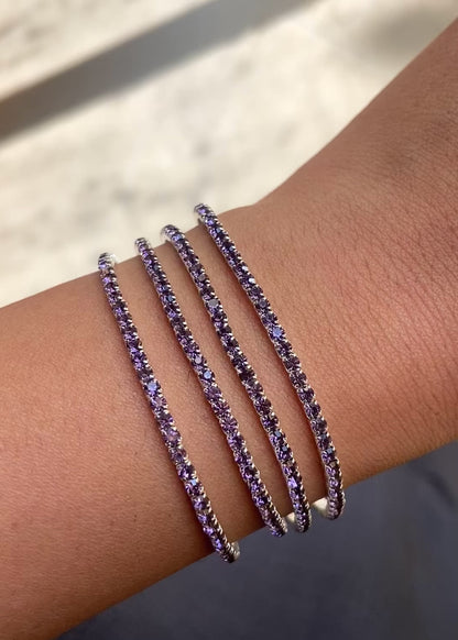 Purple Scarlet Confetti Bracelets - Set of 6