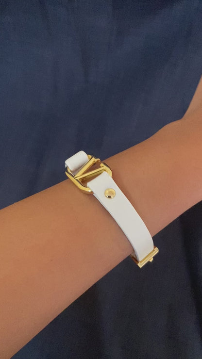 V Tino Belt Bracelet - White