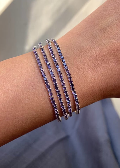 Sapphire Scarlet Confetti Bracelets - Set of 6