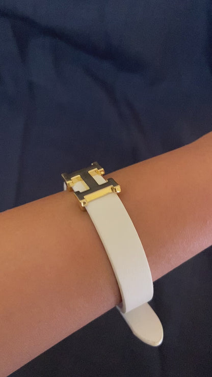 The H Leather Belt Bracelet