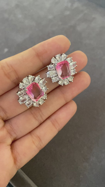 Pink Monalisa Crystal Earring