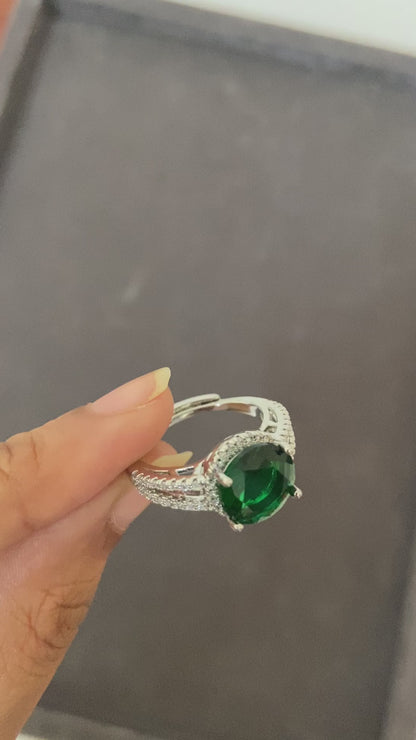 Solitaire Emerald Ring