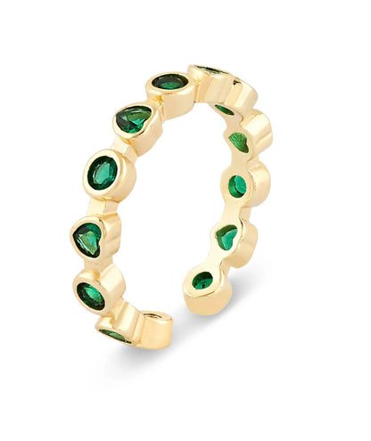 Emerald  Heart Ring