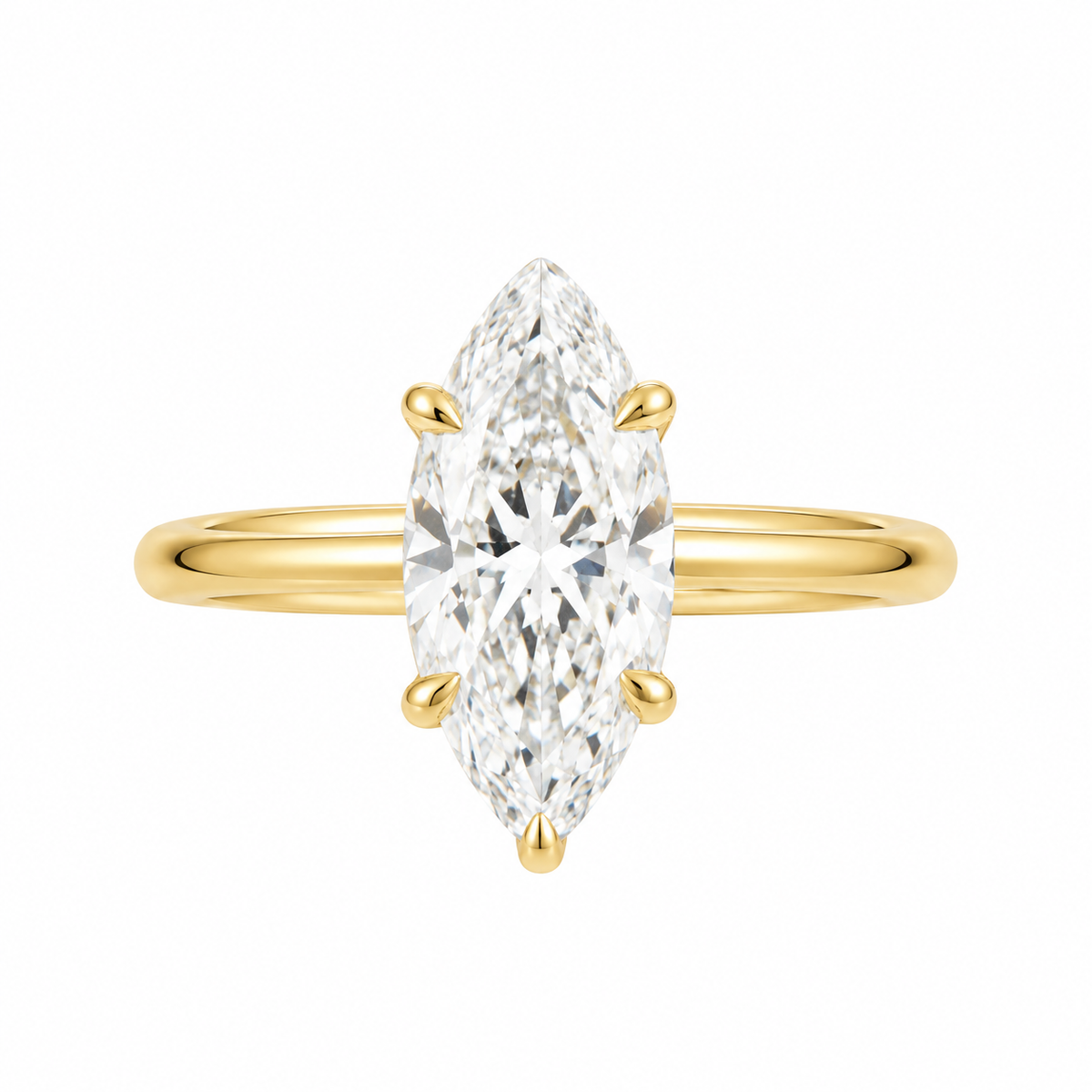 Marquise Solitaire Adjustable Ring