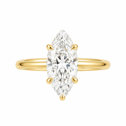 Marquise Solitaire Adjustable Ring