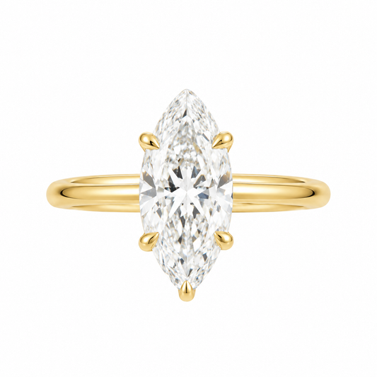 Marquise Solitaire Adjustable Ring