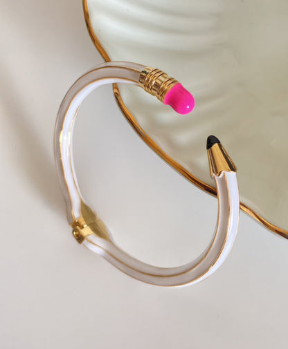 Glossy Pencil Cuff Bracelets