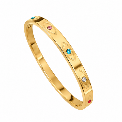 Evil Eye Multicoloured Bangle Bracelet