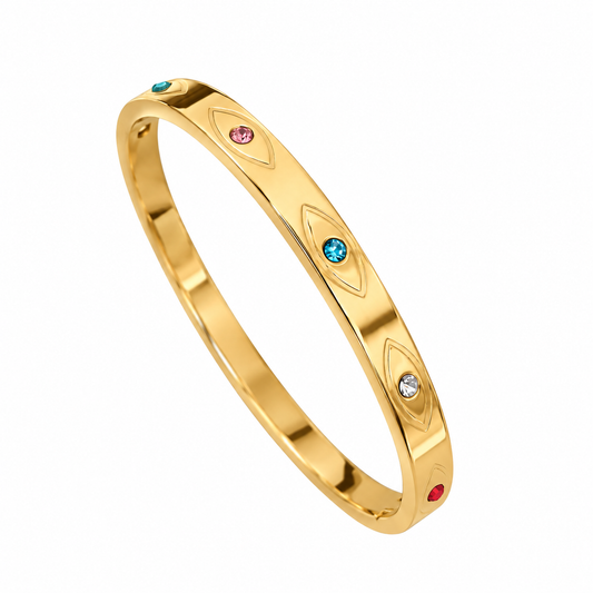 Evil Eye Multicoloured Bangle Bracelet