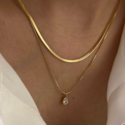 Double Layered Drop Necklace