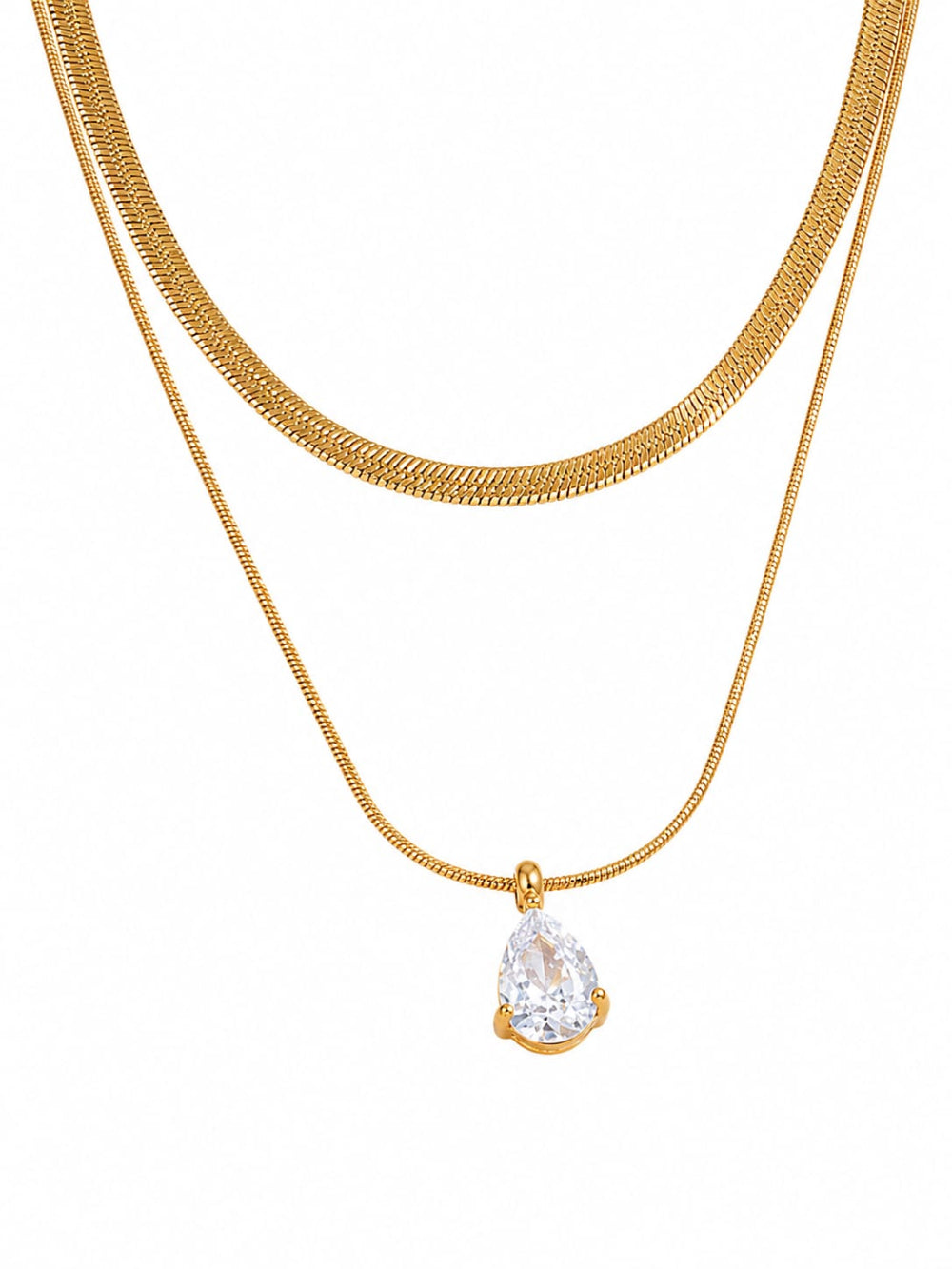 Double Layered Drop Necklace