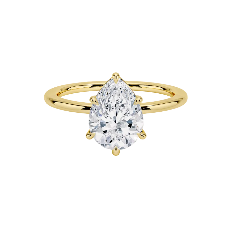 Pear Cut Solitaire Adjustable Ring