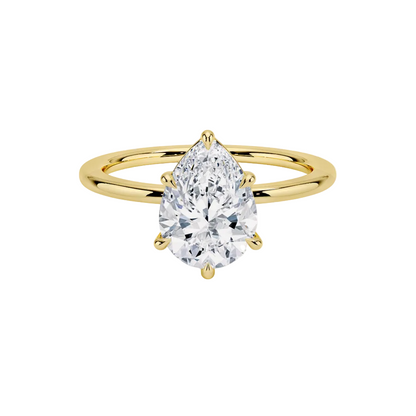 Pear Cut Solitaire Adjustable Ring