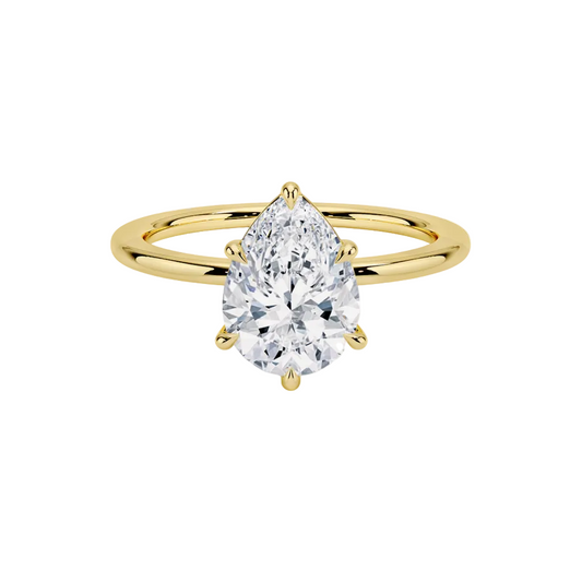 Pear Cut Solitaire Adjustable Ring